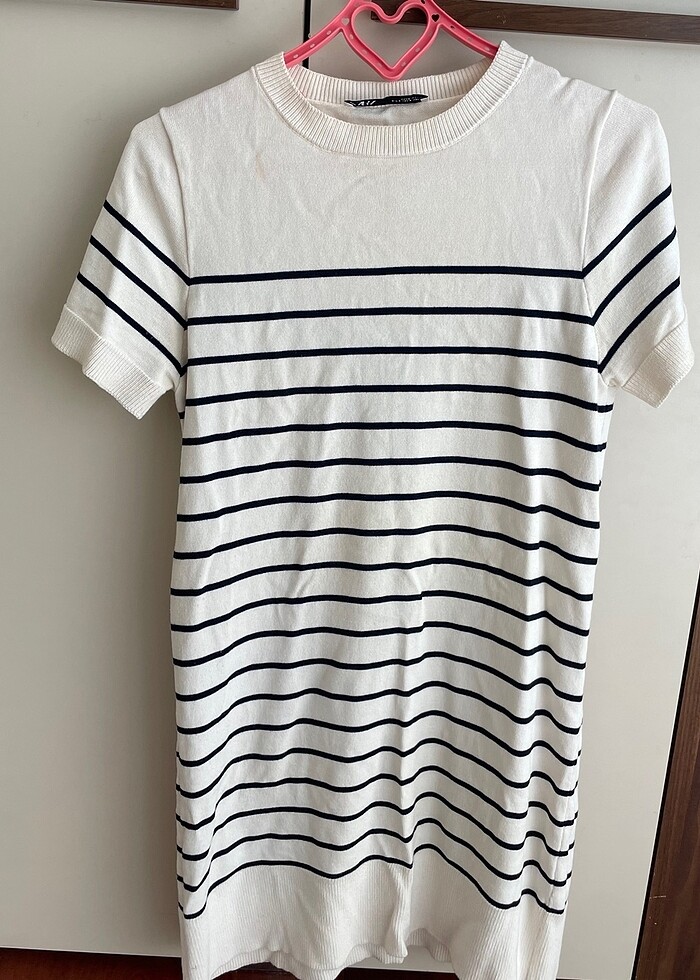 Zara çizgili elbise - Görsel 2
