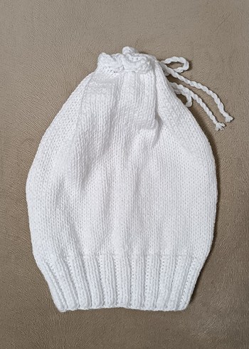 EL ÖRGÜSÜ BERE ŞAPKA UNISEX BEYAZ - Görsel 2