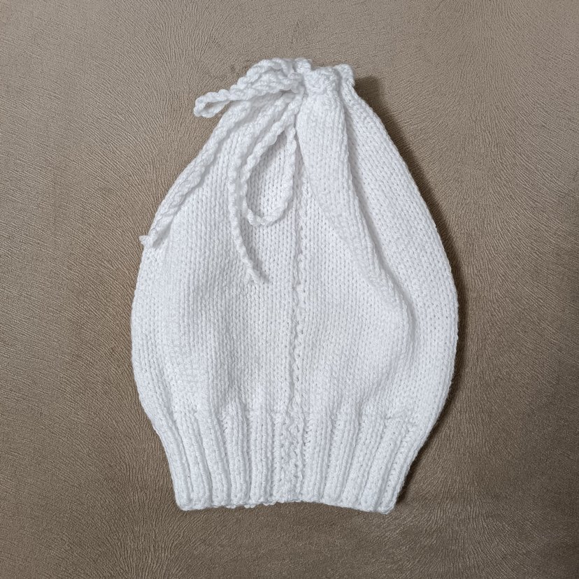 EL ÖRGÜSÜ BERE ŞAPKA UNISEX BEYAZ - Görsel 3