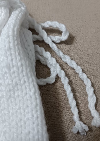 EL ÖRGÜSÜ BERE ŞAPKA UNISEX BEYAZ - Görsel 4