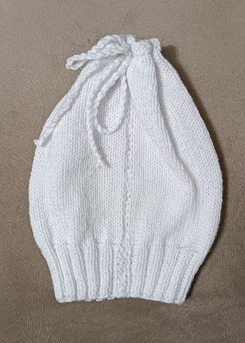 EL ÖRGÜSÜ BERE ŞAPKA UNISEX BEYAZ - Görsel 3