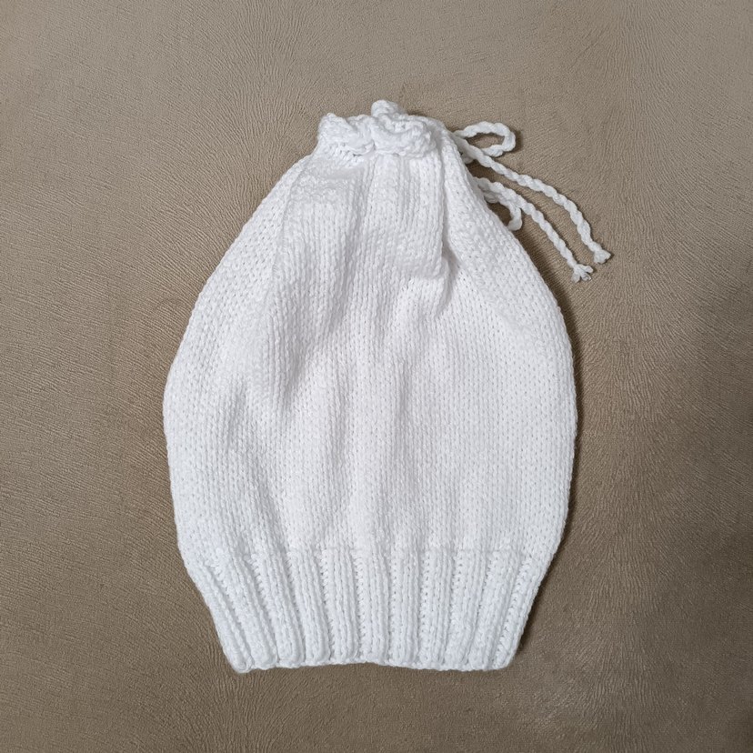 EL ÖRGÜSÜ BERE ŞAPKA UNISEX BEYAZ - Görsel 2