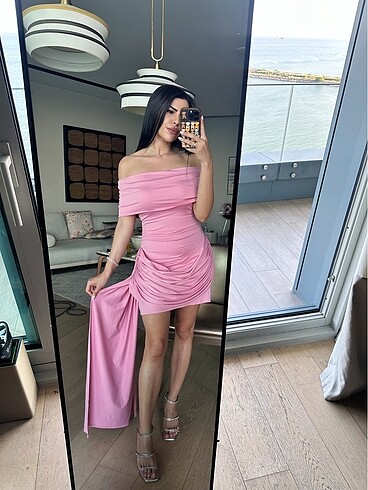 Nocturne Pembe Elbise Yeni Sezon