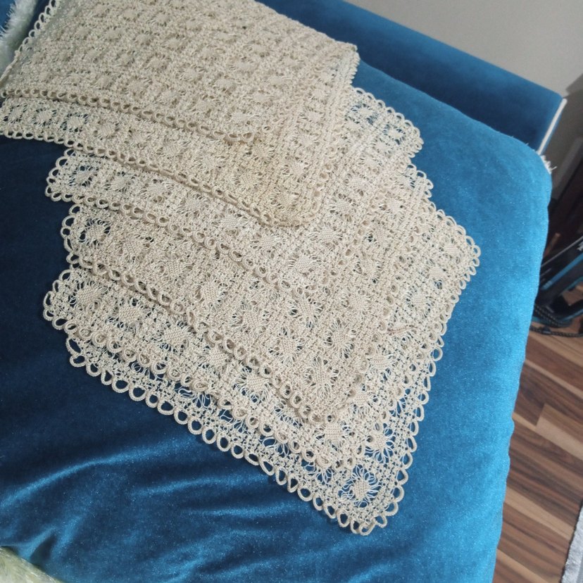 9 parça dantel örtü 6 adet çapa 3 âdet floş ipten yaoikmustir - Görsel 2