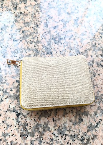 Gri ve sarı Renkli Fermuarlı Kadın Cüzdanı - Görsel 4