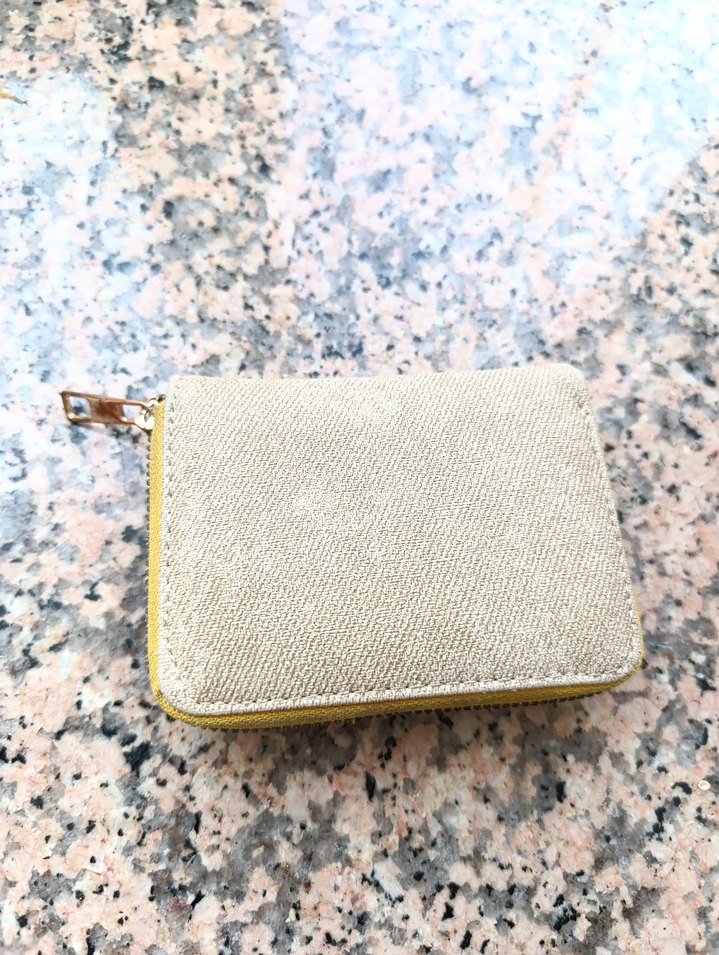 Gri ve sarı Renkli Fermuarlı Kadın Cüzdanı - Görsel 4