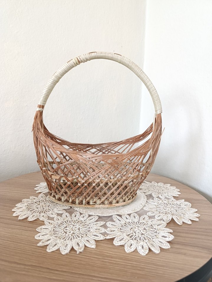 Çok şık bir hasır sepet - Görsel 3