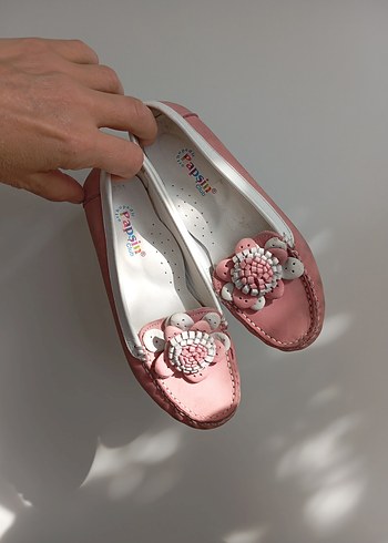 Düğmeli Pembe Dolgu Topuklu Kadın Babet - Görsel 6