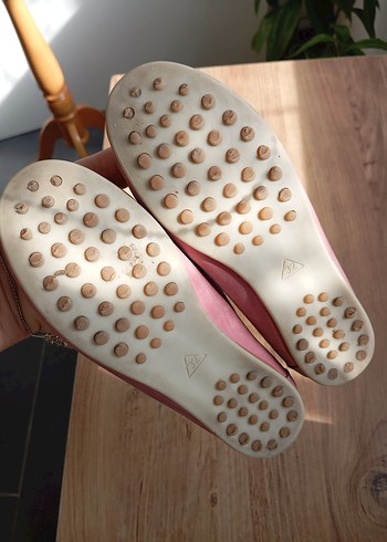 Düğmeli Pembe Dolgu Topuklu Kadın Babet - Görsel 4