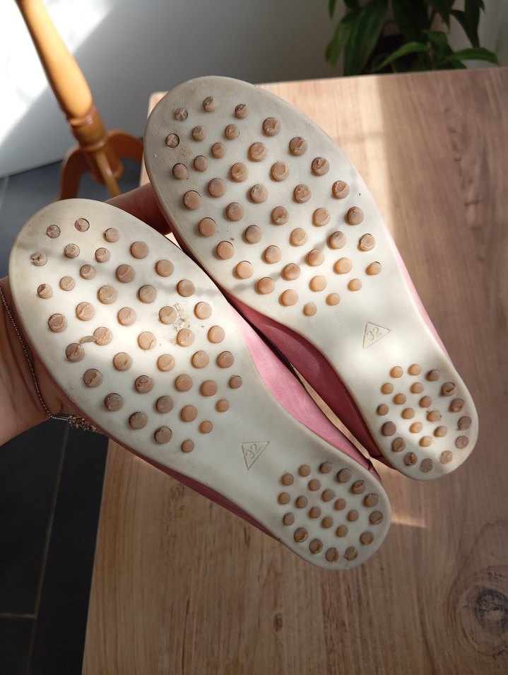 Düğmeli Pembe Dolgu Topuklu Kadın Babet - Görsel 4