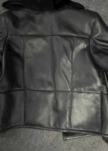Düğmeli Siyah Deri Erkek Ceket - Görsel 9
