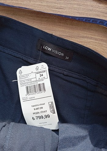 Lacivert Kadın Normal Boy keten wide leg - Görsel 7