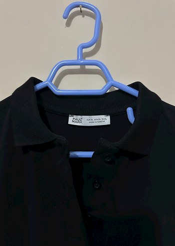 Erkek Siyah Uzun Kollu Polo Tişört - Görsel 2