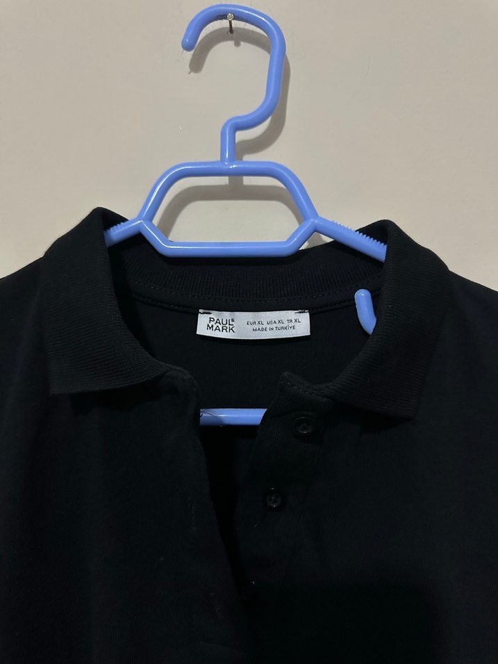 Erkek Siyah Uzun Kollu Polo Tişört - Görsel 2