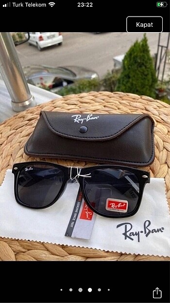 Rayban siyah parlak walferer güneş gözlüğü