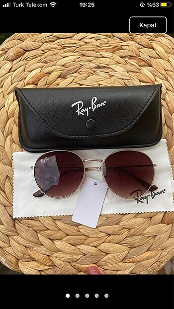 Rayban kahverengi round model güneş gözlüğü