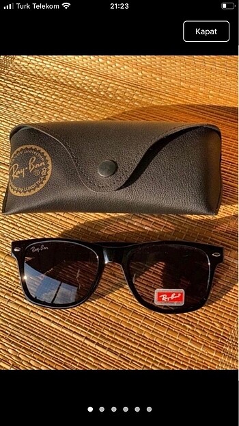 Rayban siyah parlak walferer güneş gözlüğü