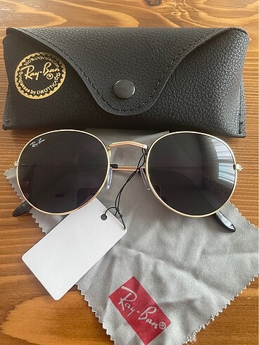 Ray Ban ray-ban round model siyah cam gold çerçeve