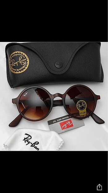 Rayban yuvarlak kahverengi güneş gözlüğü