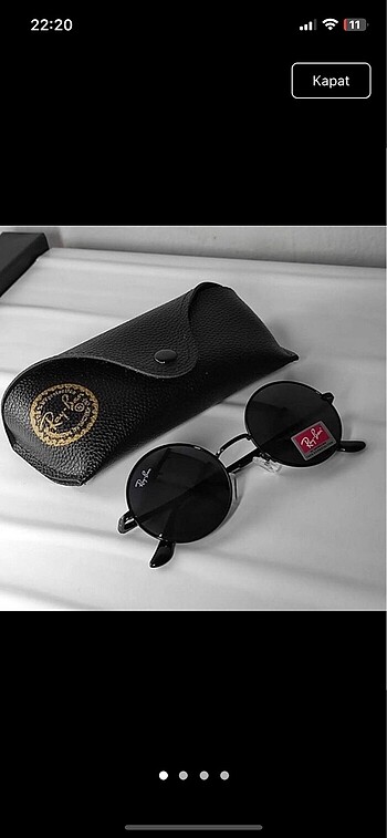 rayban siyah yuvarlak güneş gözlüğü