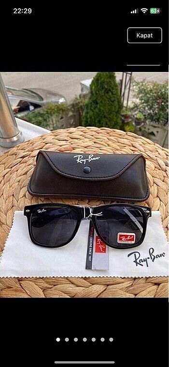 Ray Ban Rayban siyah parlak wayfere model