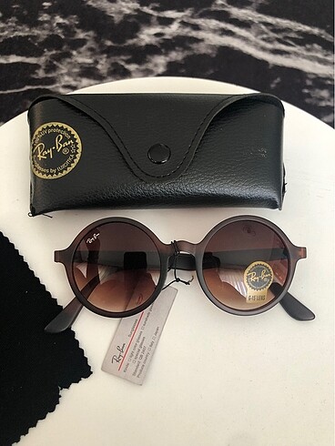 Rayban kahverengi kemik yuvarlak güneş gözlüğü