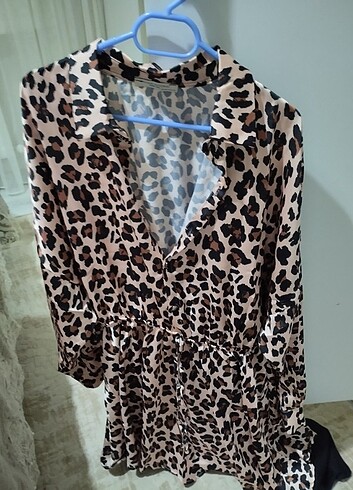 Zara Leopar Desenli elbise