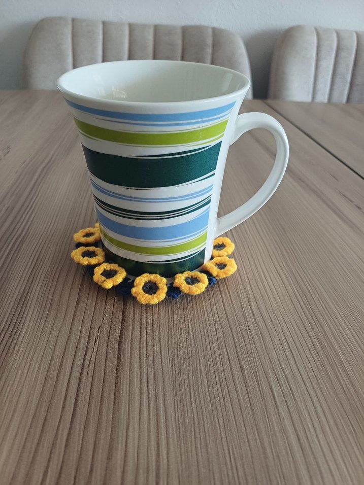 El Örgüsü çiçek ve saksı bardak altlığı - Görsel 3