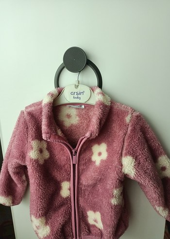 Kız Çocuk Pembe Batik Desenli Bornoz - Görsel 3