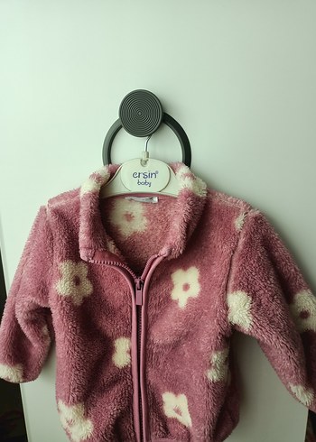 Kız Çocuk Pembe Batik Desenli Bornoz - Görsel 4