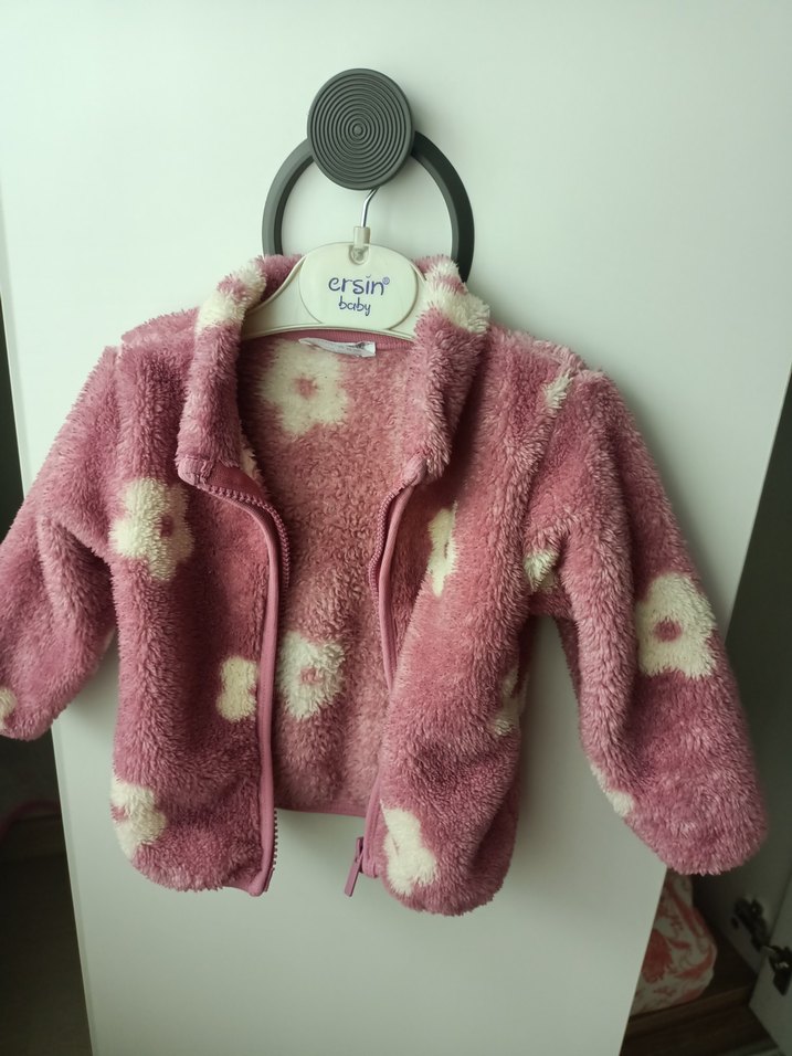 Kız Çocuk Pembe Batik Desenli Bornoz - Görsel 2