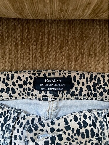 38 Beden camel Renk Leopar pantolon
