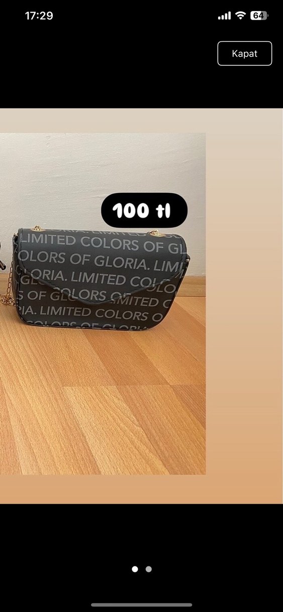 Siyah Deri Tokalı Kadın Çanta - Görsel 2