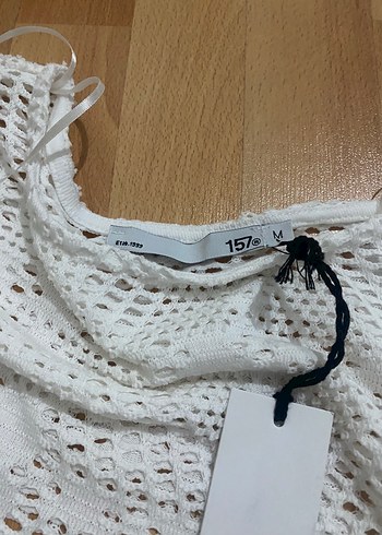 Beyaz V Yaka Örgü Kadın Kazak - Görsel 3