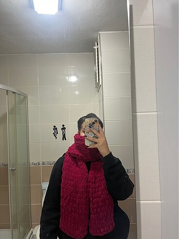 Puffy bordo şal