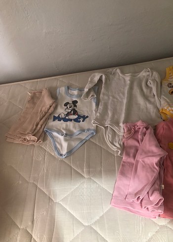 LC Waikiki Kız Çocuk Pembe Minnie Mouse Straplez Badi ve Zıbınlar