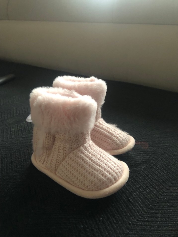 Kız Çocuk Örgü Sıcak Ev Terliği - Görsel 2