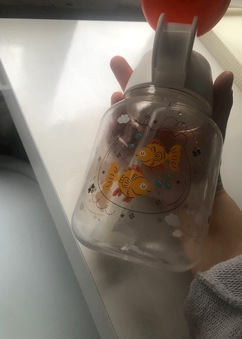 Kırmızı Kapaklı Çocuk Termos Şişesi - Görsel 3