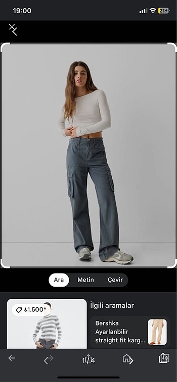 bershka kargo pantolon