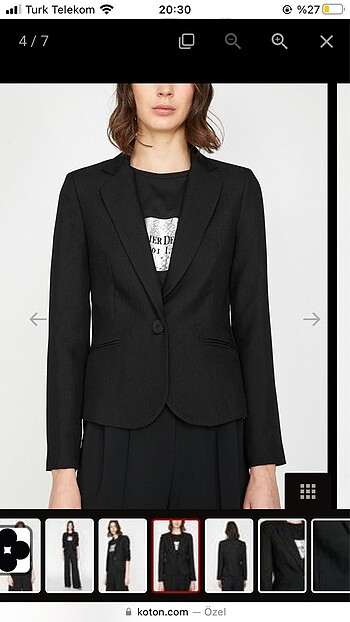 koton siyah blazer ceket