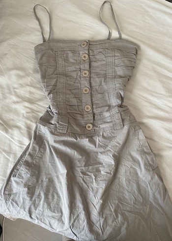 American Vintage Düğmeli kısa Elbise