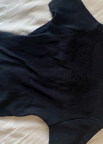 xs Beden siyah Renk Lacivert Bluz Crop