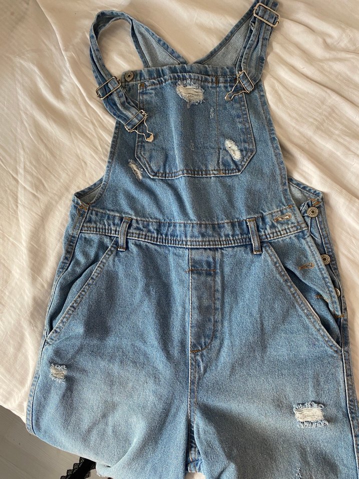 Mavi Denim Askılı Tulum - Görsel 5