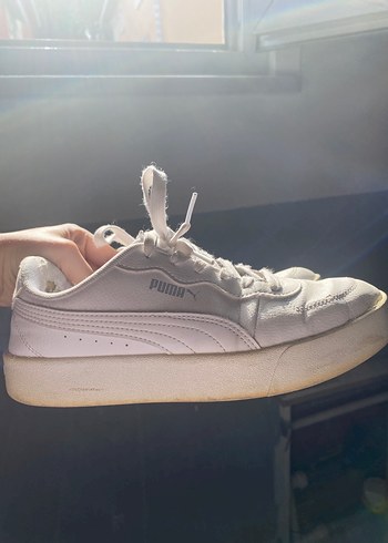 Beyaz Platform Topuklu Puma Spor Ayakkabı