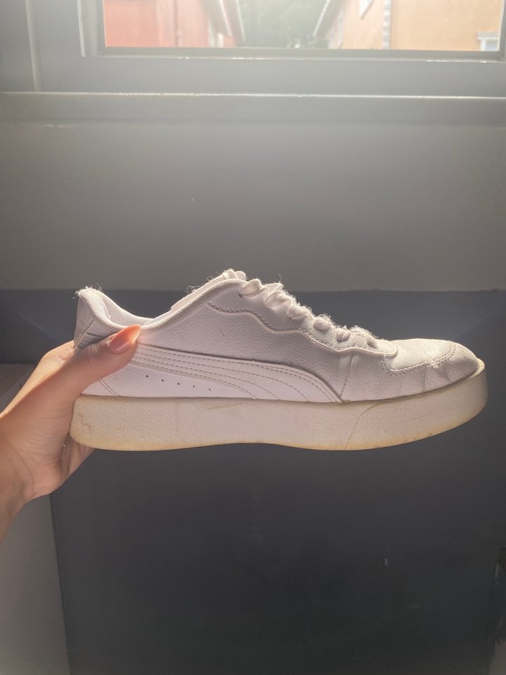 Beyaz Platform Topuklu Puma Spor Ayakkabı - Görsel 3