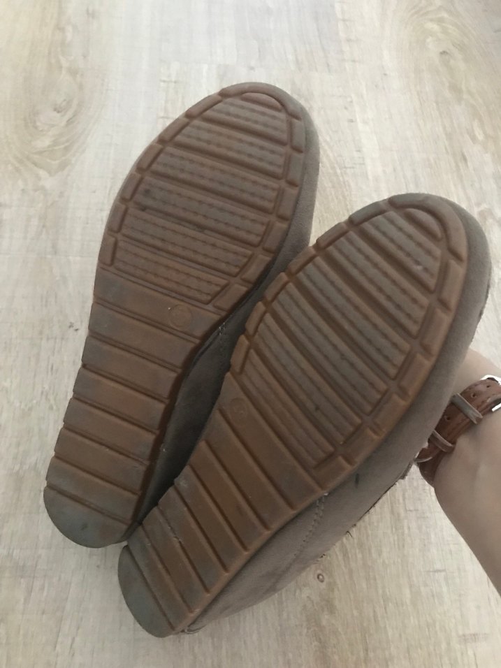 Bambi marka Bej Süet Tokalı Babet - Görsel 3