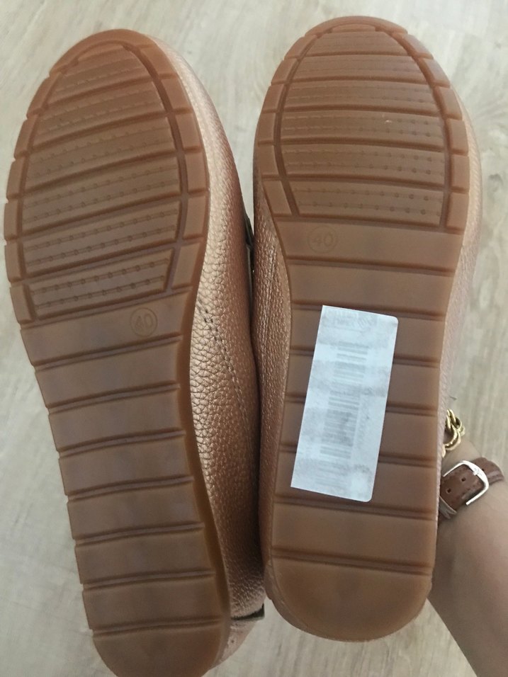 Diger Bej Deri Kadın Dolgu Topuklu Babet - Görsel 3