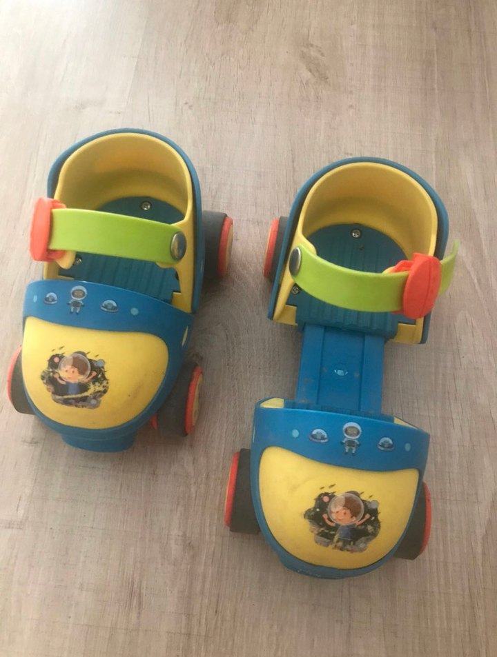 Renkli Baskılı Kaydıraklı Erkek Bebek Alıştırma pateni - Görsel 2