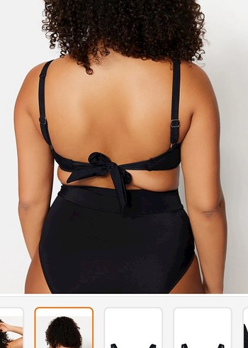 Diğer Siyah Strappy Kadın Bikini Üstü