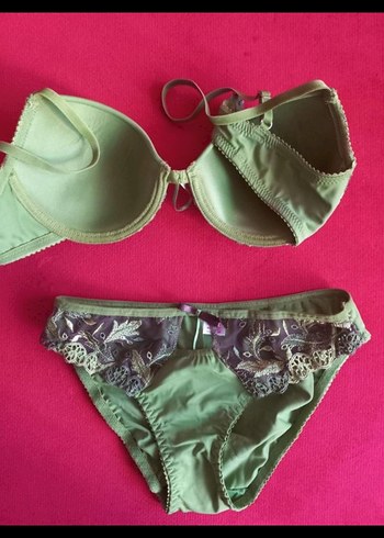 s Beden yeşil Renk Yeşil Strappy Kadın Bikini Takımı